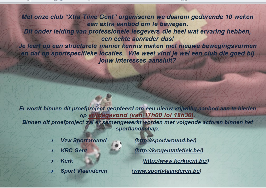proefproject xtra time aanbod algemeen
